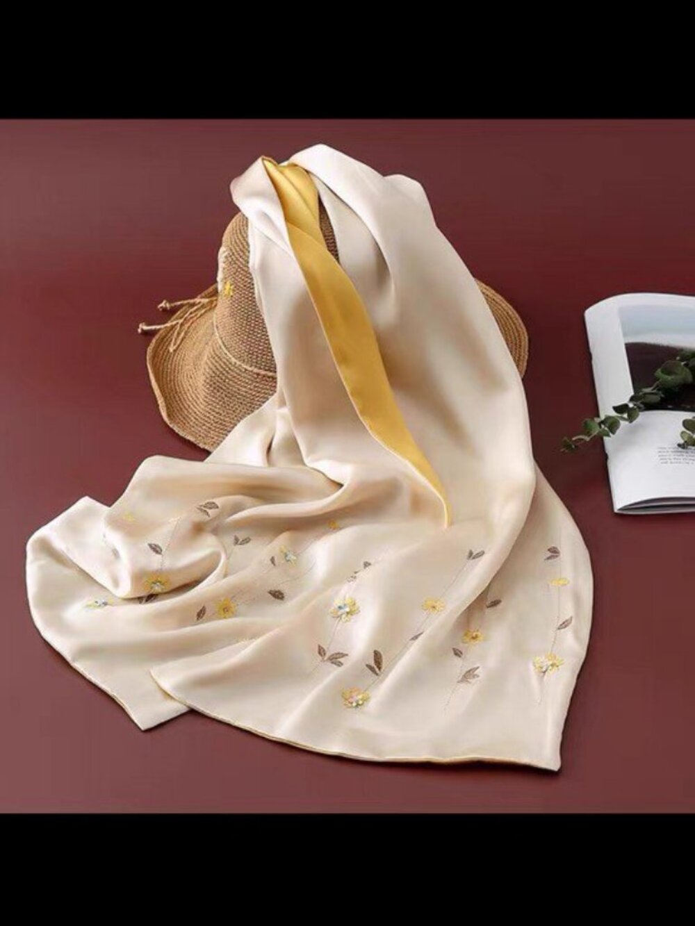 Women's silk shawl with Suzhou embroidery, scarf for mom to wear with qipao